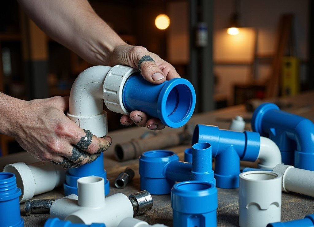 Professional Plumber at Work